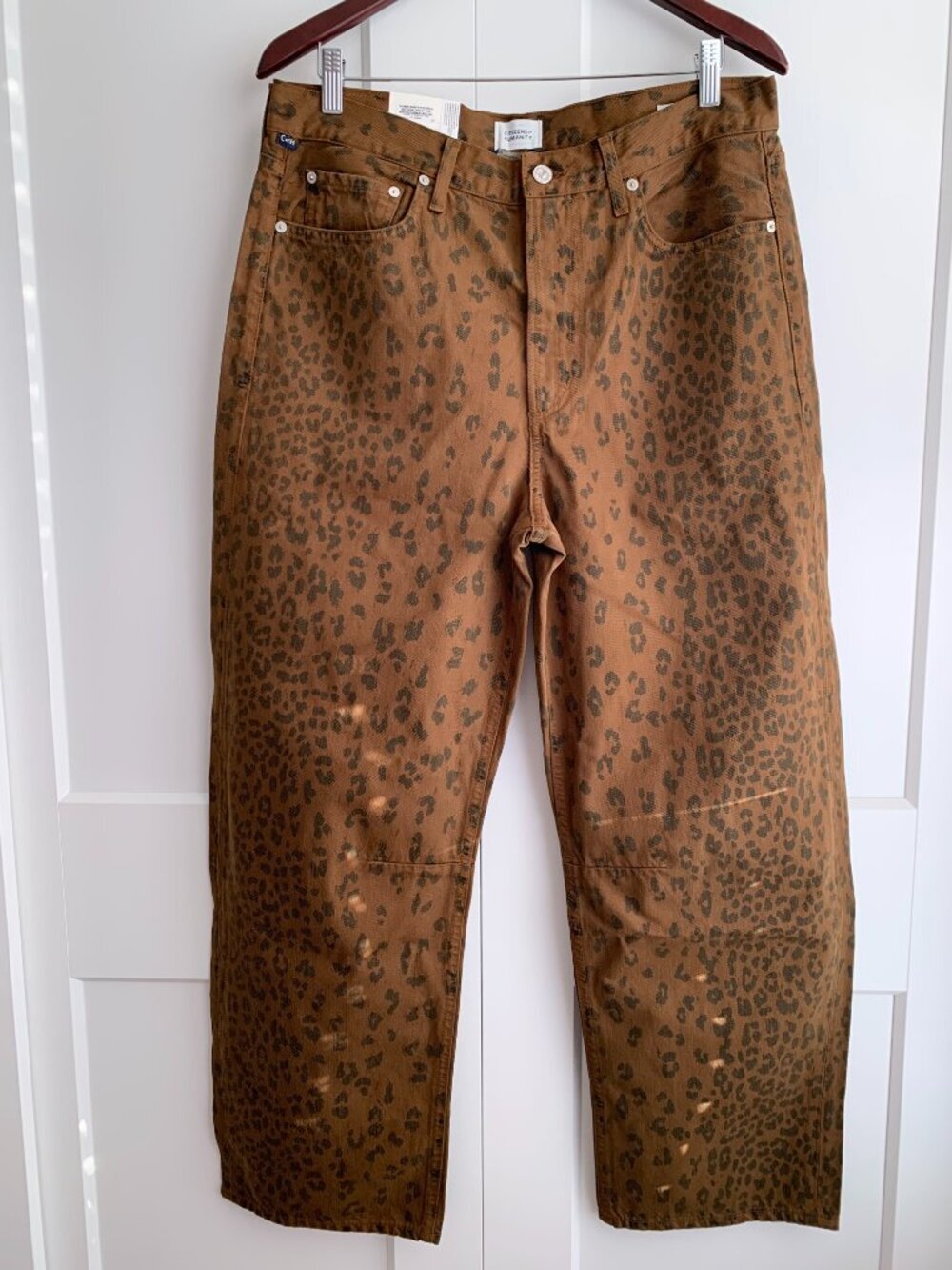 Citizens of Humanity Leopard Print animal Print  Miro Long Relaxed Jeans